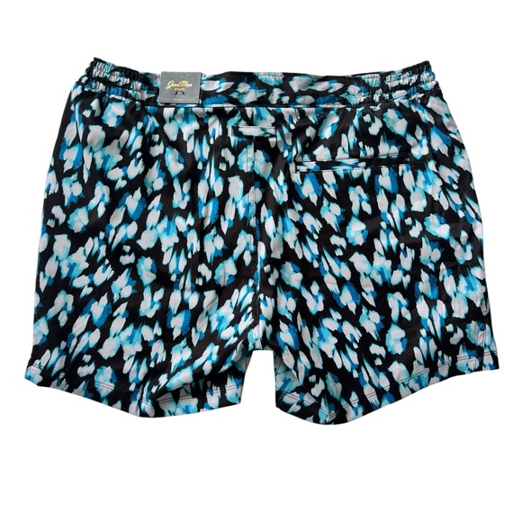 Men’s Good man Brand Swim Trunks Size M Blue Black NWT - Picture 2 of 5